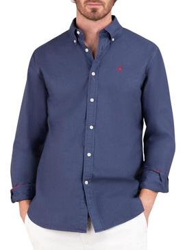 Camisa El Ganso Garment Dyed marinho para homem.