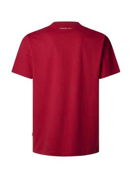 Camisa Pepe Jeans Daxton vermelha para homem.