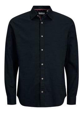 Camisa Jack and Jones Pierre azul marinho para homem.