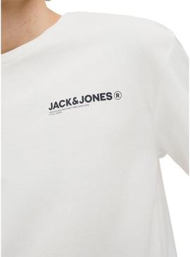 Camiseta Jack and Jones Hawaii bege para homem