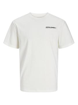 Camiseta Jack and Jones Hawaii bege para homem