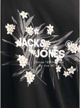 Camisa Jack and Jones Hawaii preta para homem.