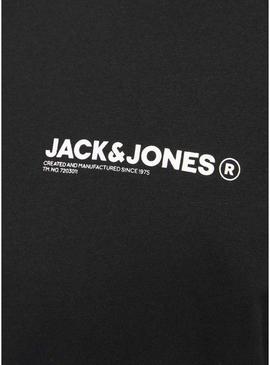 Camisa Jack and Jones Hawaii preta para homem.