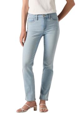 Calça jeans Levi's 312 Shaping Slim Fit azul para mulher.