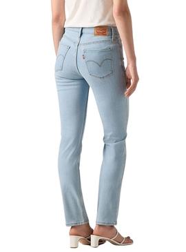 Calça jeans Levi's 312 Shaping Slim Fit azul para mulher.