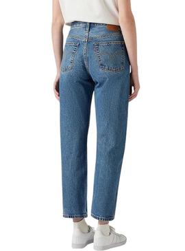 Calça jeans Levi's 501 Crop azul para mulher