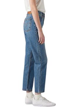 Calça jeans Levi's 501 Crop azul para mulher