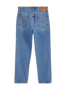 Calça jeans Levi's 501 Crop azul para mulher