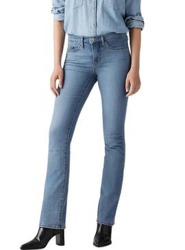 Calça jeans Levi's 315 Shaping Bootcut azul para mulheres.