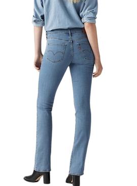 Calça jeans Levi's 315 Shaping Bootcut azul para mulheres.