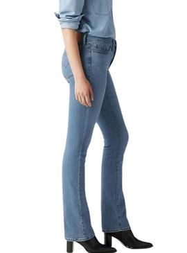 Calça jeans Levi's 315 Shaping Bootcut azul para mulheres.