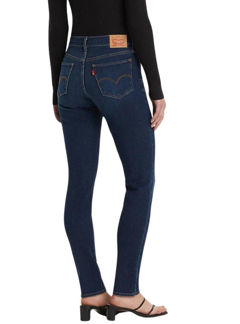 Calça jeans Levi's 311 Shaping Skinny azul escuro para mulheres.