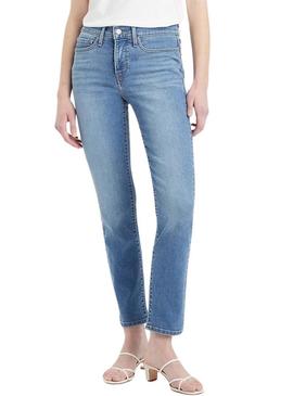 Calça jeans Levi's 312 Shaping Slim azul para mulheres.