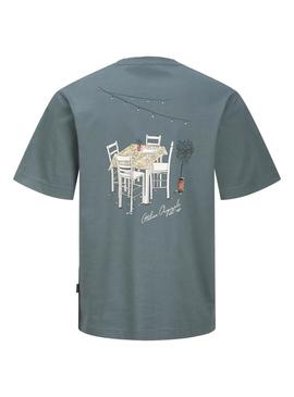 Camiseta Jack and Jones Islington cinza para homem.