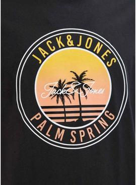 Camisa Jack and Jones Palm preta para homem