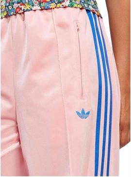 Calças de fato de treino Adidas Classic Firebird rosa para mulher