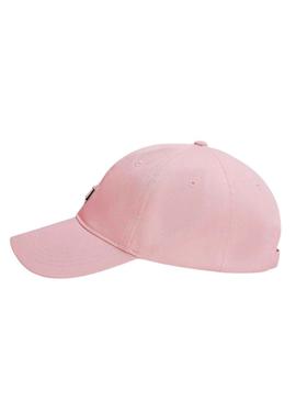 Boné Tommy Jeans Heritage rosa para mulher