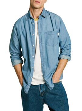 Camisa Pepe Jeans Classic Denim azul para homem