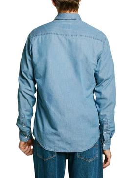 Camisa Pepe Jeans Classic Denim azul para homem