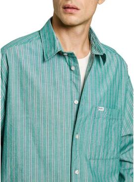 Camisa Pepe Jeans Chartres verde para homem