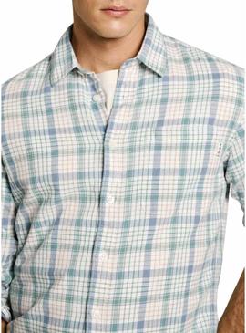 Camisa Pepe Jeans Aitor azul para homem.