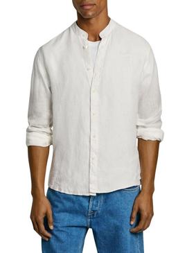 Camisa Pepe Jeans Asher branca para homem.