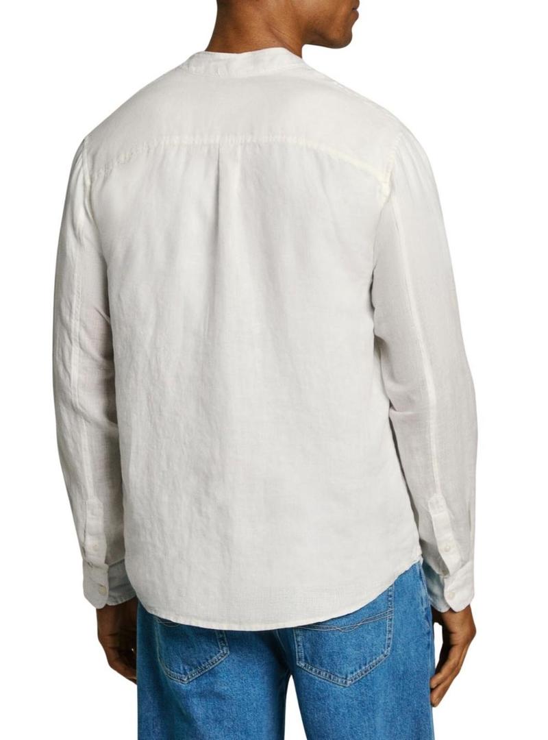 Camisa Pepe Jeans Asher branca para homem.