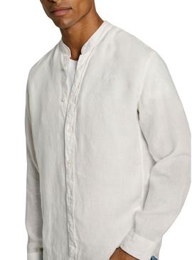 Camisa Pepe Jeans Asher branca para homem.