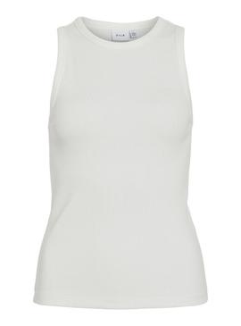 Camisa branca Vila Visola para mulher.