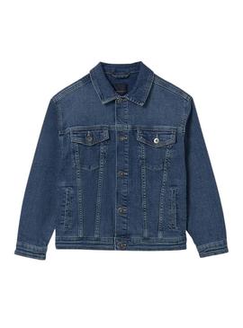 Jaqueta de ganga Mayoral trucker azul para menino