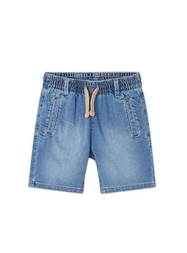 Bermuda Mayoral de ganga macia azul para menina