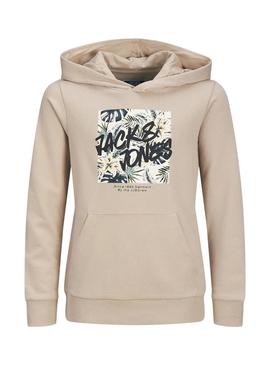 Moletom Jack and Jones Hawaii Shape bege criança