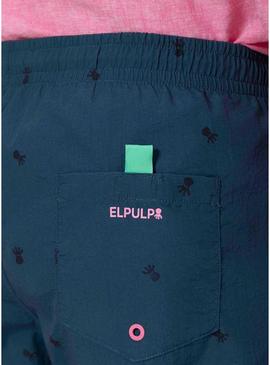 Roupa de banho El Pulpo azul marinho para homem