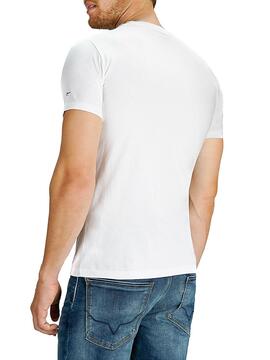 T-Shirt Pepe Jeans Lewis Branco Para Homem