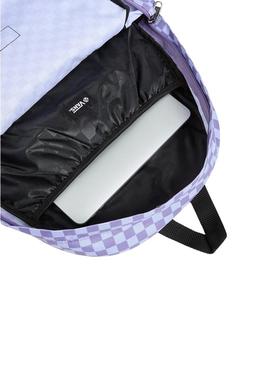 Mochila Vans Old Skool Check roxa para mulher e homem.