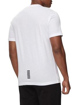 Camiseta Emporio Armani EA7 Core Identity branca para homem.