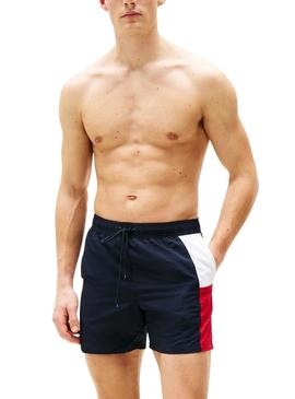 Fato de banho Tommy Hilfiger tricolor azul marinho para homens