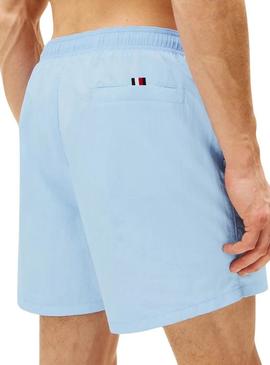 Fato de banho Tommy Hilfiger Drawsting azul claro para homem