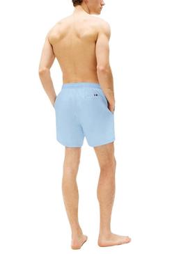 Fato de banho Tommy Hilfiger Drawsting azul claro para homem