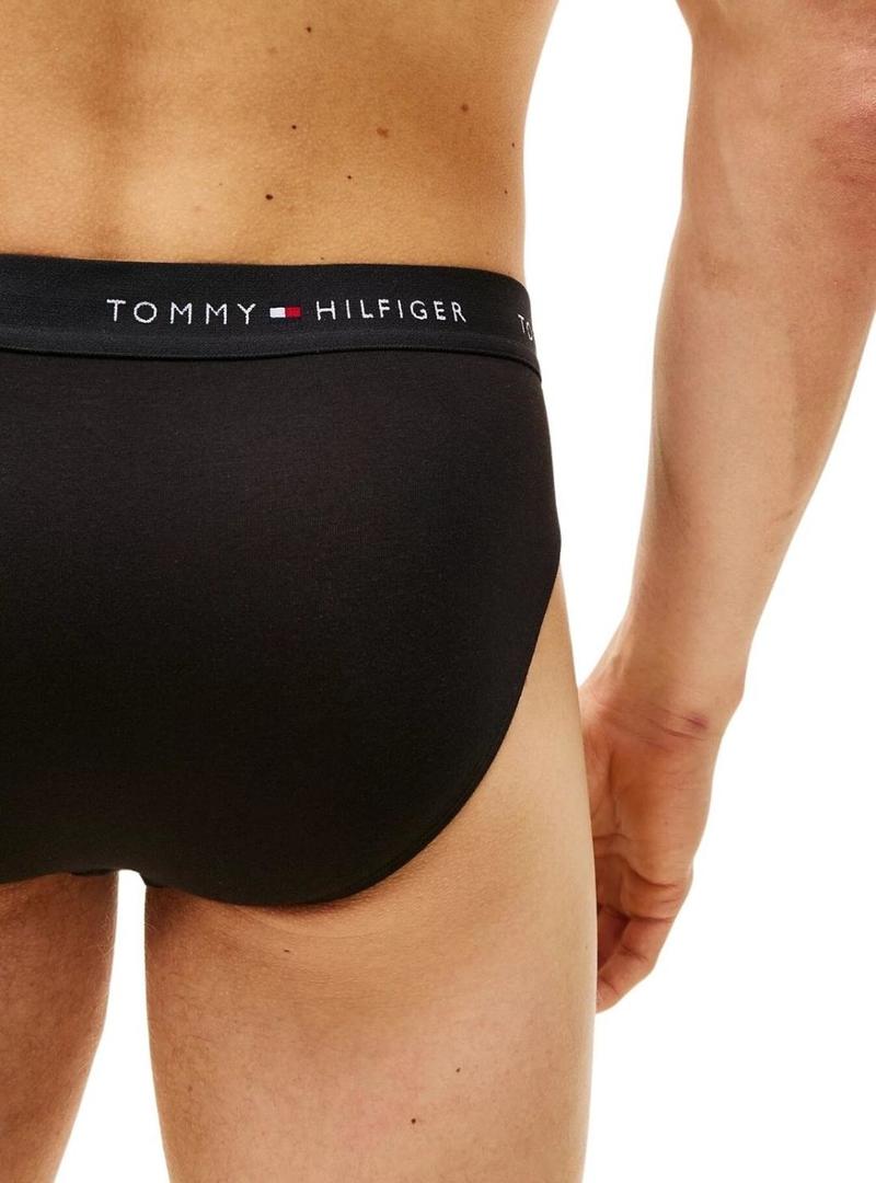 Slips Tommy Hilfiger slip básico preto para homem.