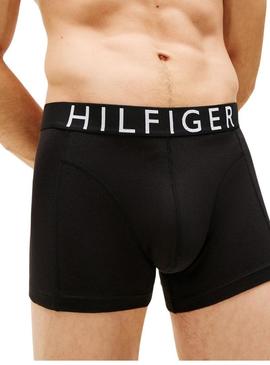 Cuecas Tommy Hilfiger com logo preto para homens.