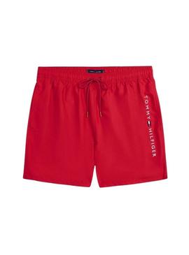 Fato de banho Tommy Hilfiger Medium Drawstring vermelho para homem.