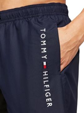 Calção de banho Tommy Hilfiger Medium Drawstring azul marinho para homem