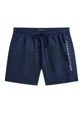 Calção de banho Tommy Hilfiger Medium Drawstring azul marinho para homem
