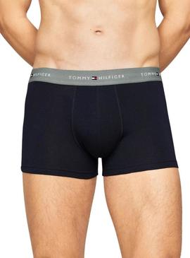 Caixa de cuecas Tommy Hilfiger azul marinho para homem.