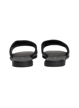 Sandálias Tommy Hilfiger Logo preto para mulher.