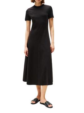 Sandálias Tommy Hilfiger Logo preto para mulher.