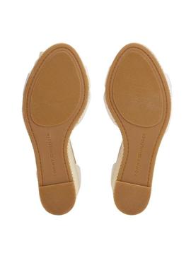 Sandálias Tommy Hilfiger Espad branco para mulher.