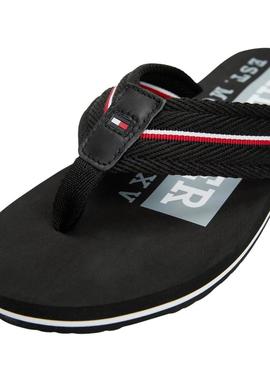Chinelos Tommy Hilfiger Corporate preto para homem