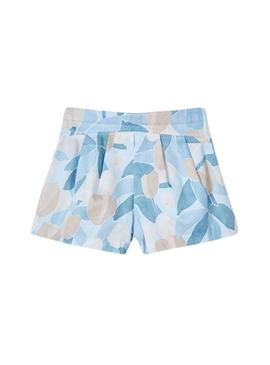 Saia-culote Mayoral estampada azul para menina